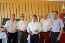 v. l. Hans-Dieter Schneider, Wolfgang Ernst, Dr. Hannes Kopf, Helmut Beck, Dr. Ralf Göck