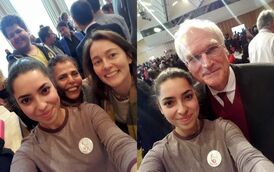 Lisa auf Selfies mit Katarina Barley MdB und Lothar Binding MdB