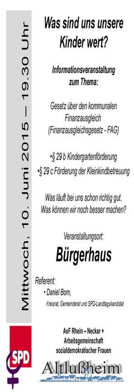 Informationsveranstaltung § 29 b + c