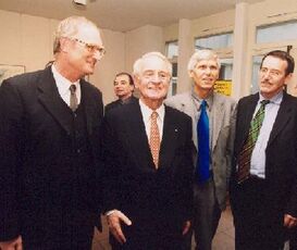 Johannes Rau bei einem Besuch im Ebert-Haus