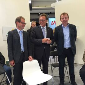v. l. Christoph Trinemeier, Ralph Schlusche, Matthias Baaß bei der Begrüßung